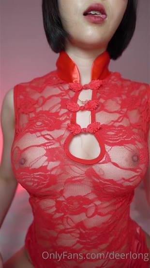 DeerLong Red Lingerie Onlyfans